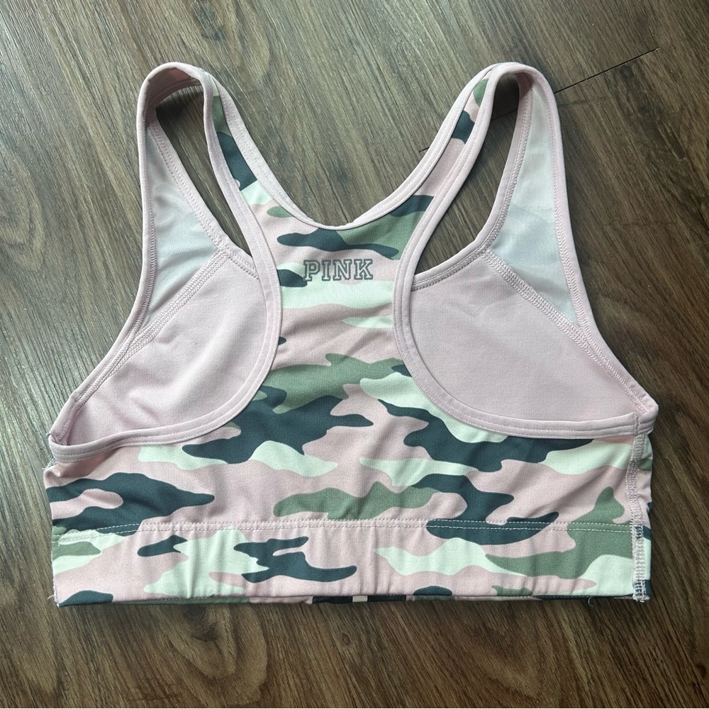 Victoria’s Secret PINK Camo Ultimate Unlined Sports Bra Medium Support Small S - Picture 3 of 10